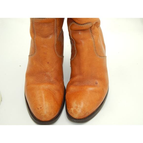 Vintgage Davos Gommas Leather CowBoy Boots Size 8 Pull on - Picture 5 of 9